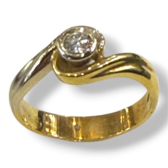 Anello Gianni Pace Donna Solitari in Oro giallo Diamante 0.14 Ct GPGSLG7 - GPGSLG7